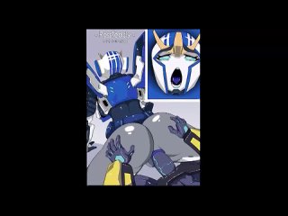 bumblebee x strongarm - ahegao; doggystyle; pussy; anus; big butt; big ass; 3d sex porno hentai; (by rossteddy) [transformers]