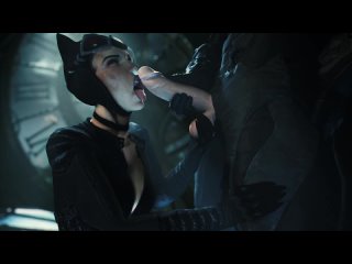 catwoman (cat-woman) - handjob; masturbation; oral sex; blowjob; cumshot; cum eating; 3d sex porno hentai; [dc comics | batman]