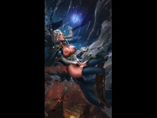 jaina proudmoore - gif; animation; big tits; big boobs; 3d sex porno hentai; [world of warcraft | heroes of the storm]