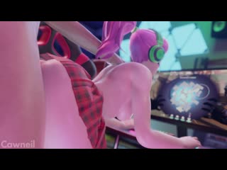 d va - doggystyle; vaginal fucked; big ass; big boobs; 3d sex porno hentai; gamer girl; (by cawneil) [overwatch]