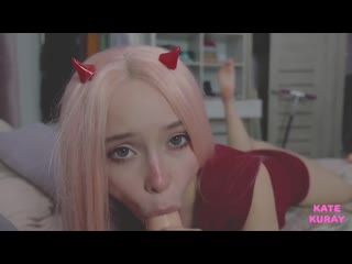 kate kuray - zero two sex porno hentai cosplay; handjob; masturbation; oral sex; blowjob; stockings; [darling in the franxx] teen