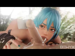 nico - oral sex; minet; blowjob; sucking balls; deepthroat; facefuck; licking; 3d sex porno hentai; (by bewyx) [dead or alive]