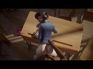 d va - sex on the school; doggystyle; vaginal fucked; bbc; 3d sex porno hentai; (by fpsblyck) [overwatch]