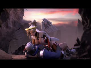 mercy x soldier - riding; vaginal fucked; big tits; titty view; stockings; 3d sex porno hentai; [overwatch]