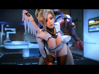 mercy - doggystyle; vaginal fucked; stockings; big tits; ass view; 3d sex porno hentai; [overwatch]