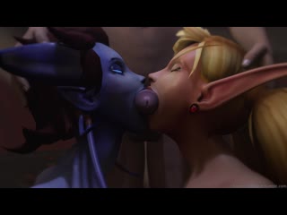 blood elf x draenei - oral sex; minet; double blowjob; facefuck; licking; lipfuck; 3d sex porno hentai; [world of warcraft]