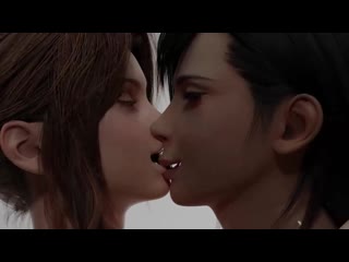 aerith gainsborough x tifa lockhart - yuri; lesbian; kissjob; 3d sex porno hentai; [final fantasy 7]