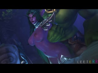 tyrande whisperwind x orc - doggystyle; vaginal fucked; 3d sex porno hentai; [world of warcraft]